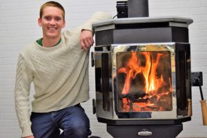 Ryan with Catalyst efficient wood burning stove